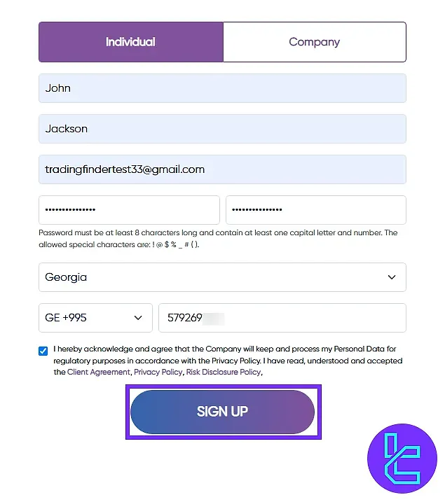 TrioMarkets Registration