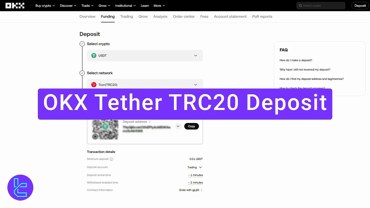 OKX Tether TRC20 Deposit 2025 [Minimum Payment Amount 0.01 USDT] 