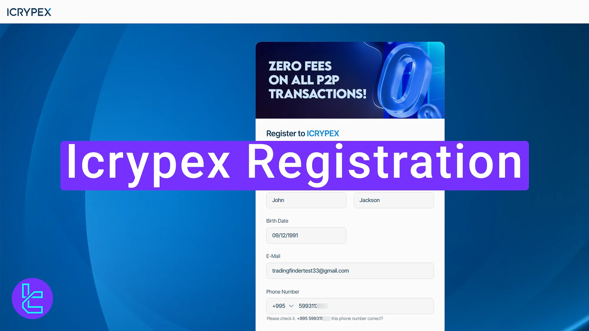 ICYPEX Registration - Name, Country, and Email [3 Steps] 2025