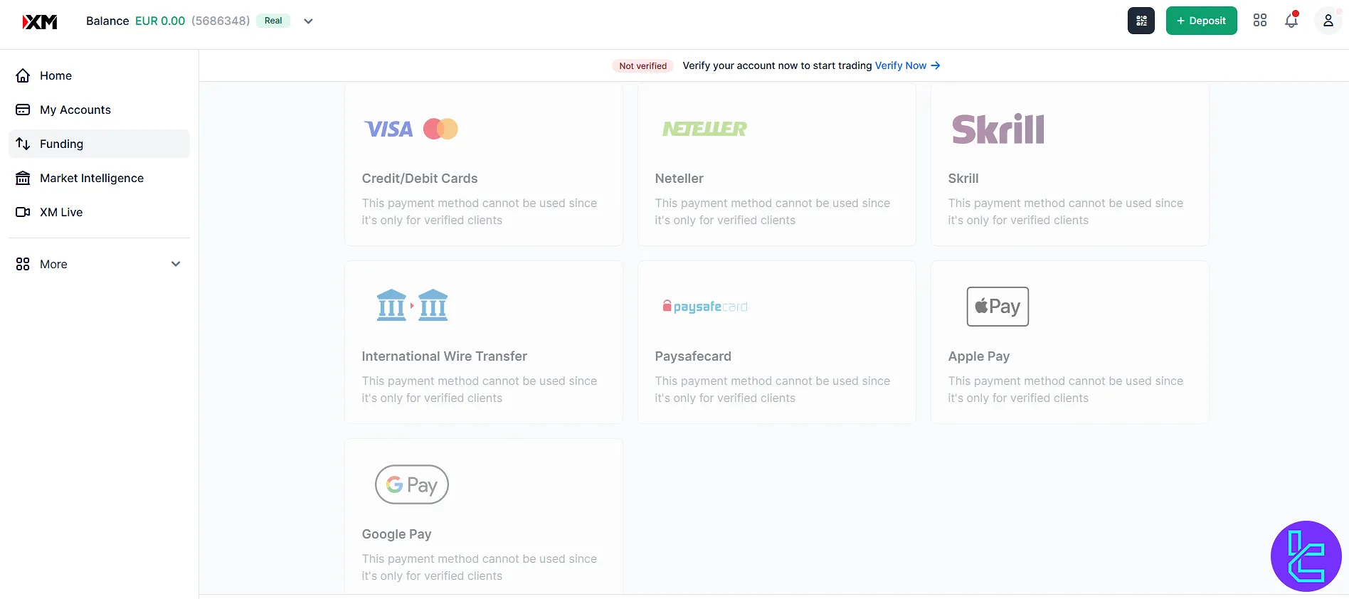 XM deposit and withdrawal