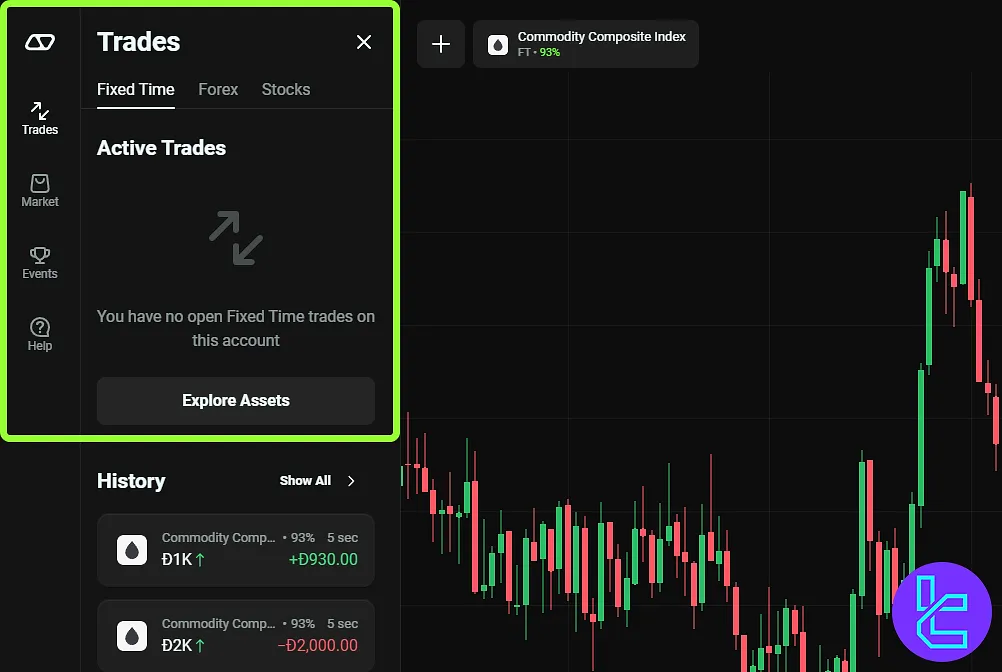 Olymp Trade’s Trade Menu Overview