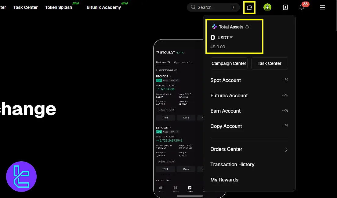 Bitunix Bitcoin deposit dashboard access
