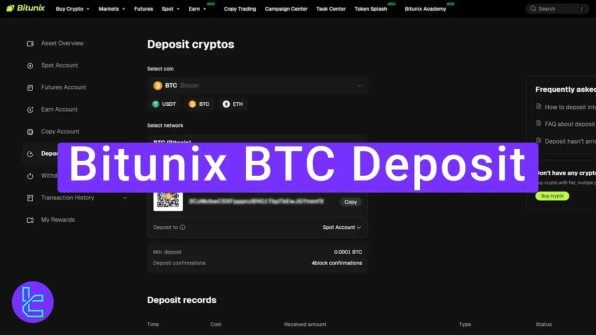Bitunix BTC Deposit 2025 [Minimum 0.0001 BTC] 