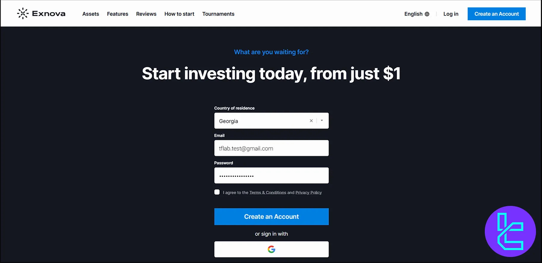Exnova Registration