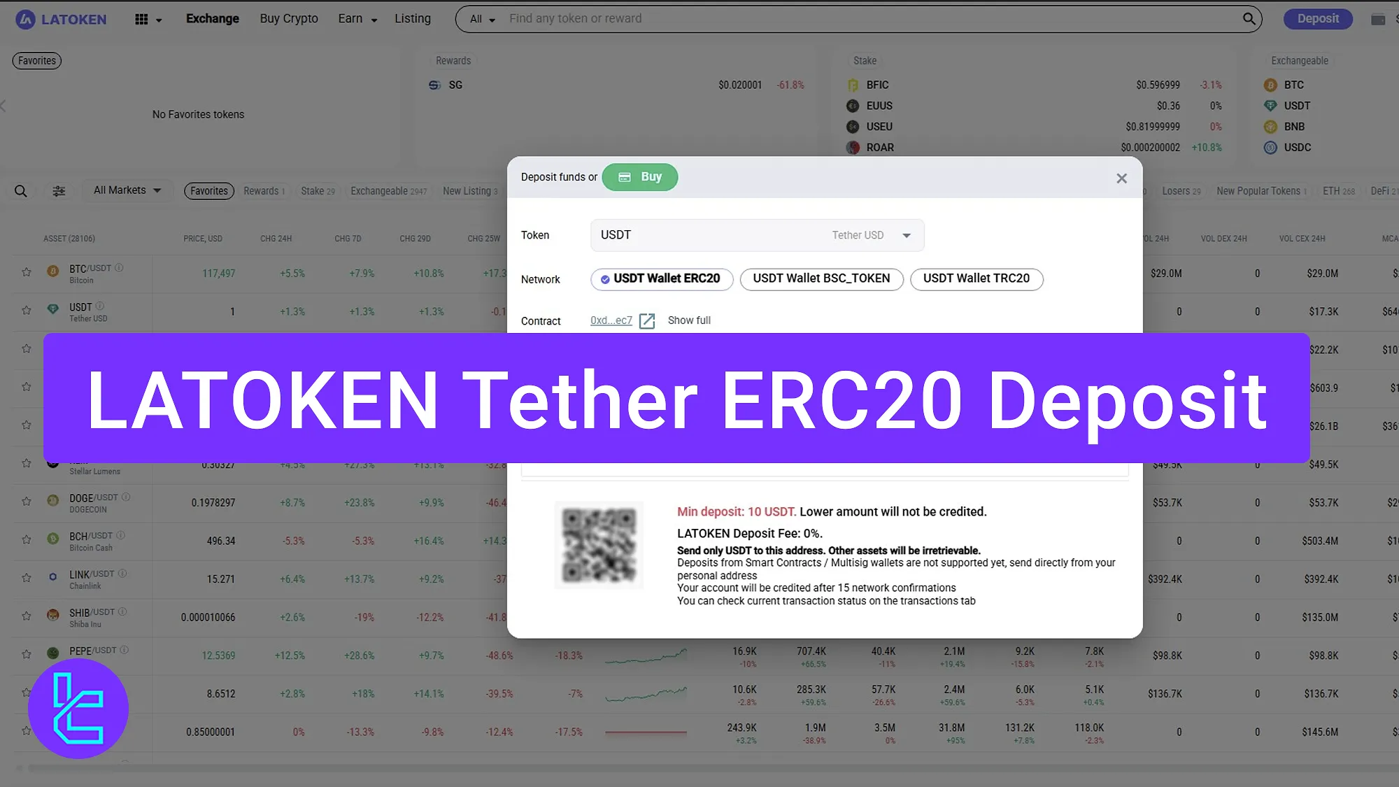LATOKEN Tether ERC20 Deposit 2025 [Quick 4-Step USDT Transfer with 0% Fees]