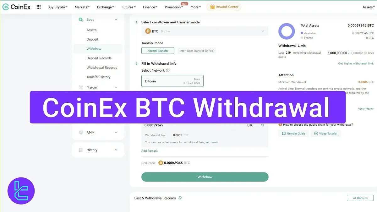 CoinEx BTC Withdrawal 2025 [Complete Within 2 to 3 Hours]