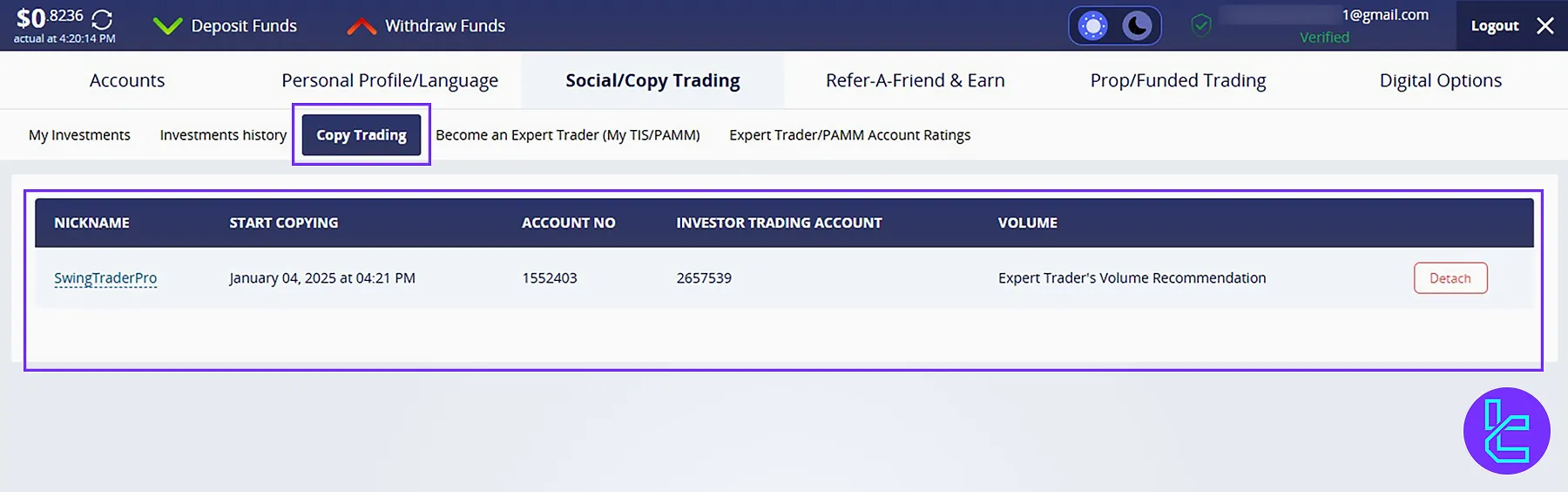 Crystal Ball Markets copy trading