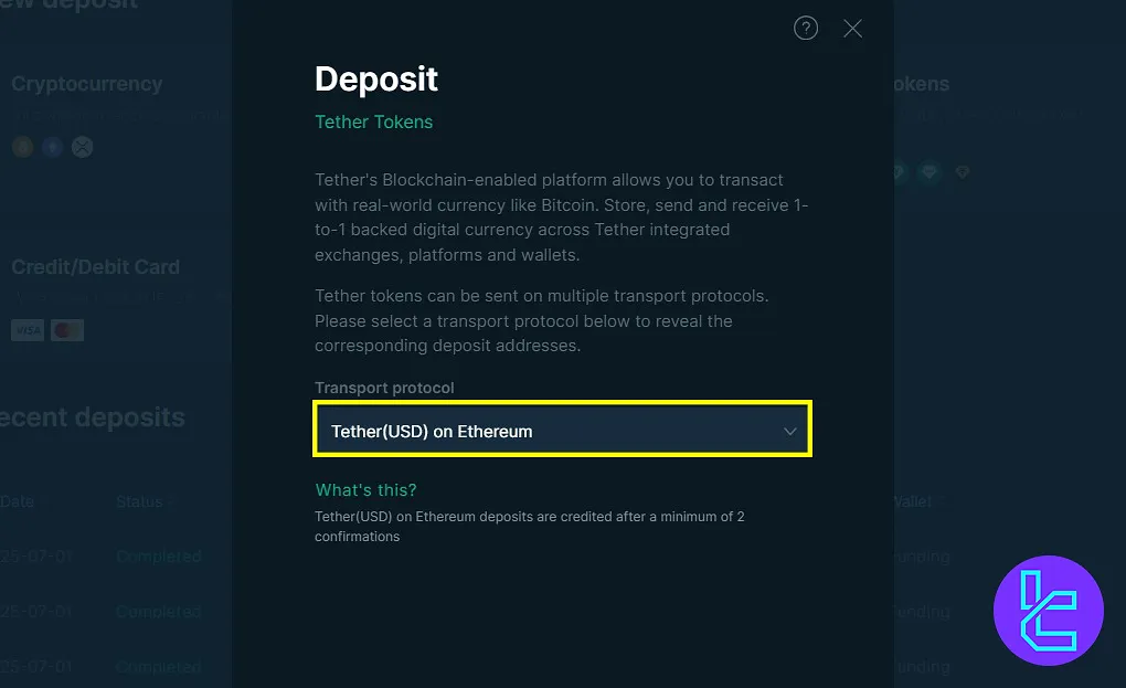 Bitfinex selecting Ethereum for funding with USDT