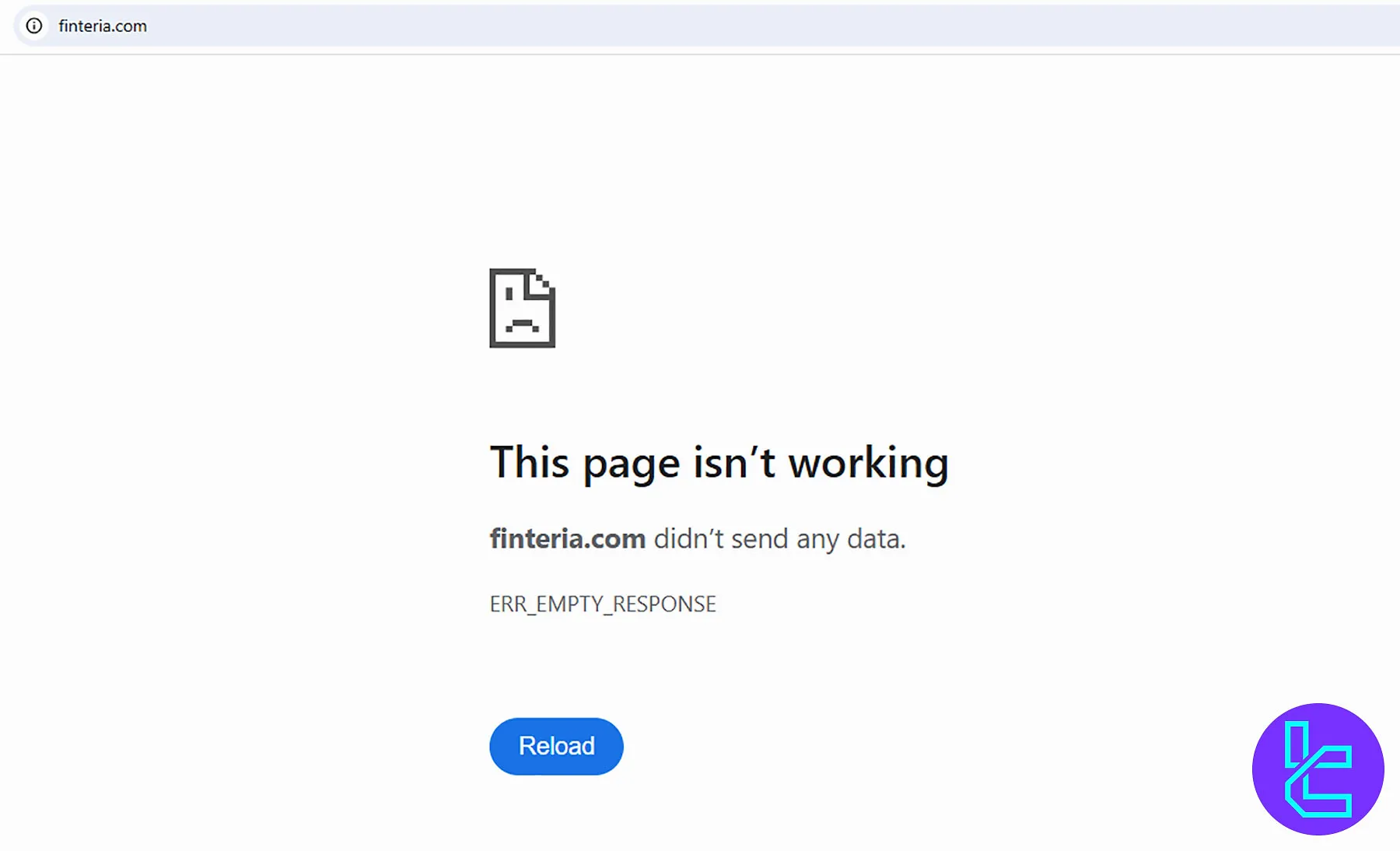 Finteria website is down