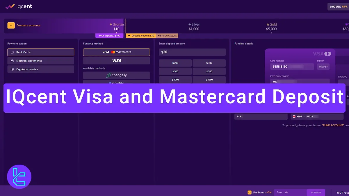IQcent Visa/MasterCard Deposit 2025 – Maximum Amount $1500
