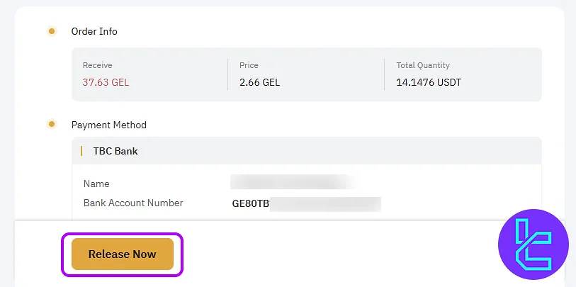 Releasing USDT after confirming Bybit Visa cash out