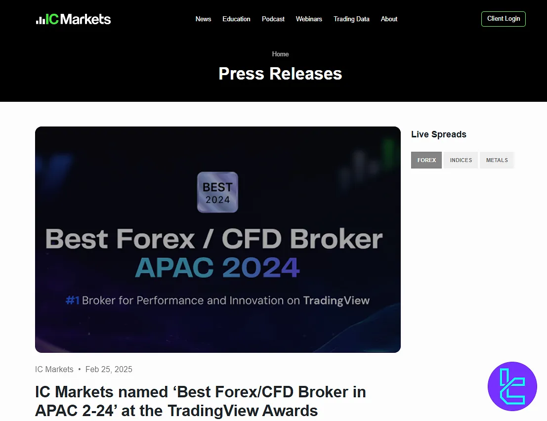 IC Markets award