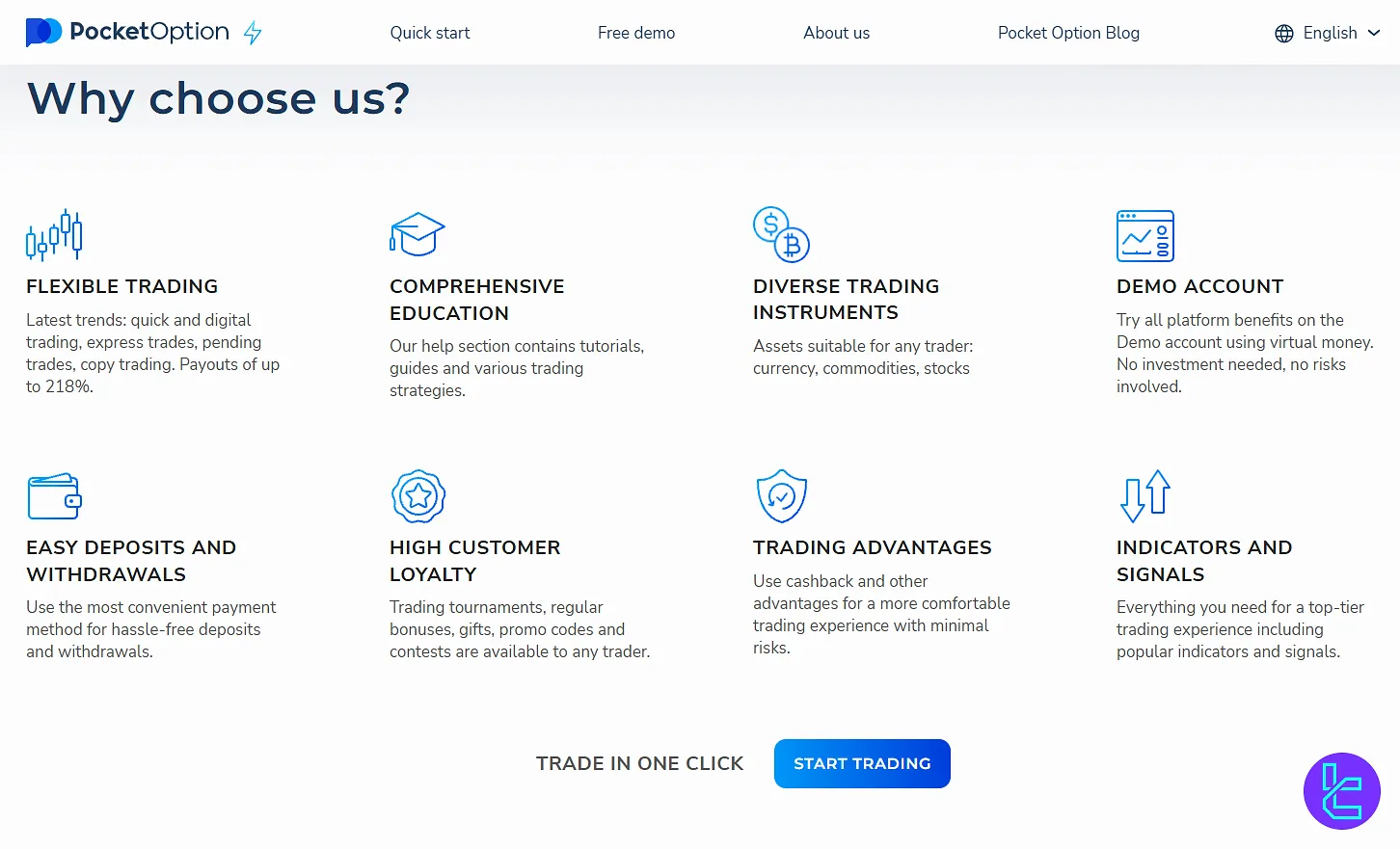 Pocket option advantages