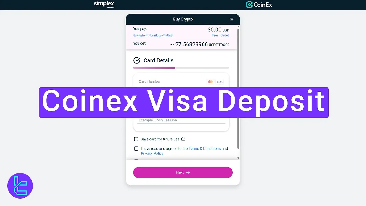 CoinEX Visa Deposit 2025 - Card Number, CVV, Expiry [7 Steps] 
