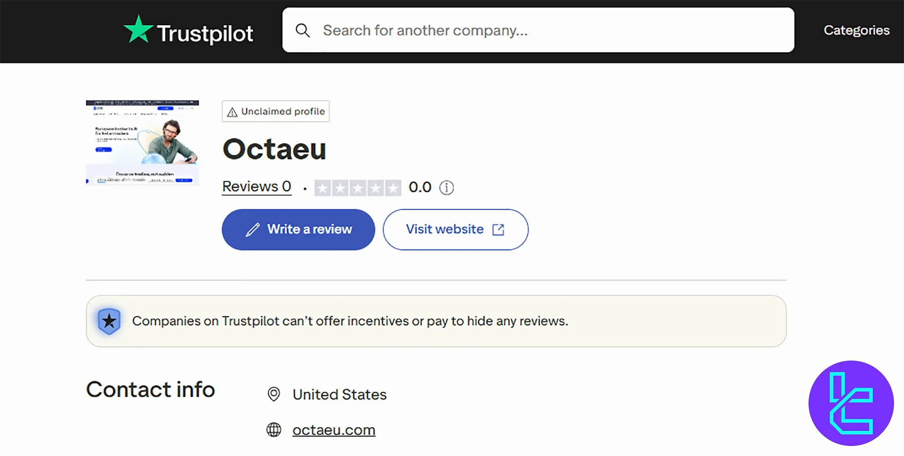 Octa EU Trustpilot