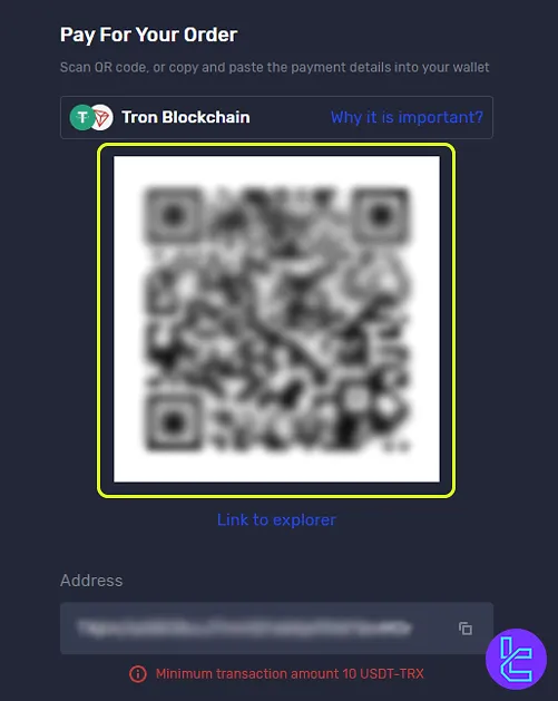 Alpari TRC20 deposit address
