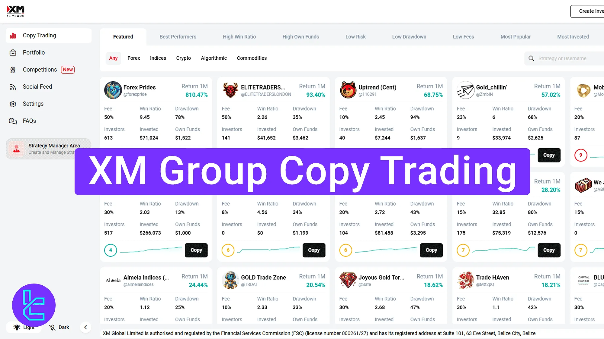 XM Group social trading platform overview