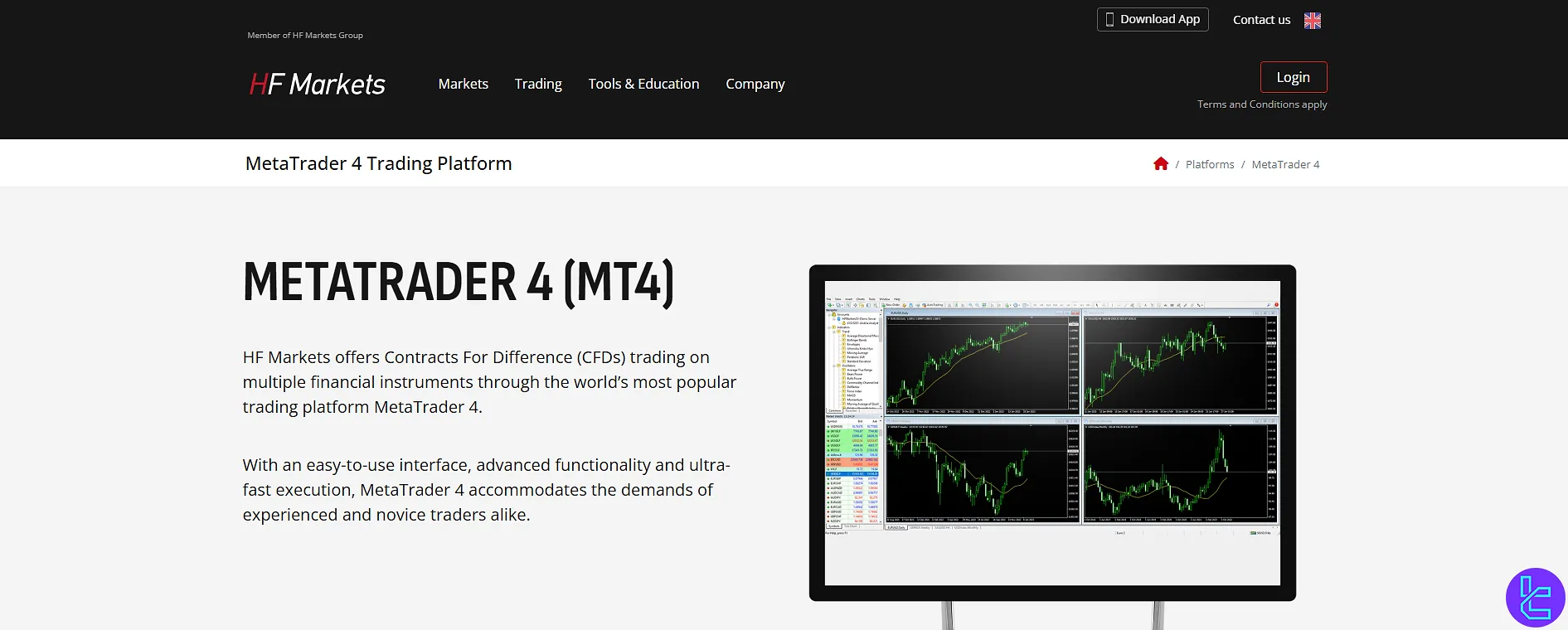 MetaTrader 4 on HFM EU Broker