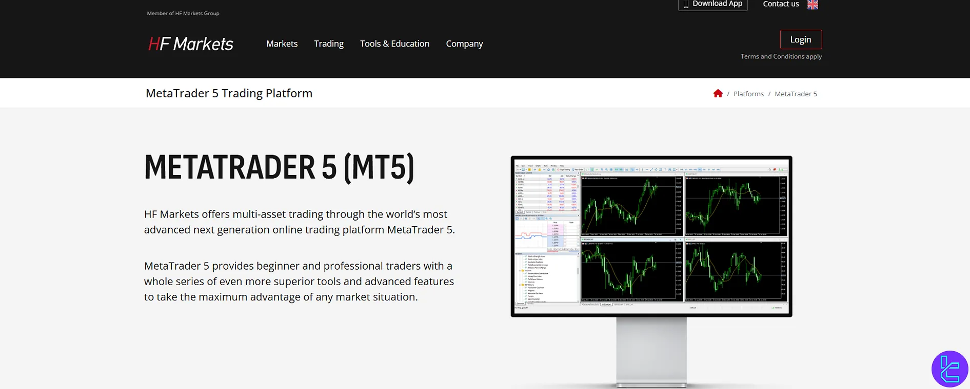 MetaTrader 5 Download Page for HFM EU Broker