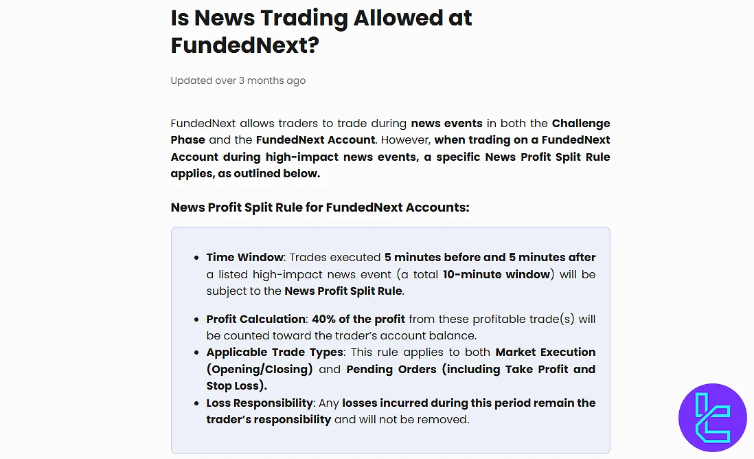 FundedNext News Trading Rules