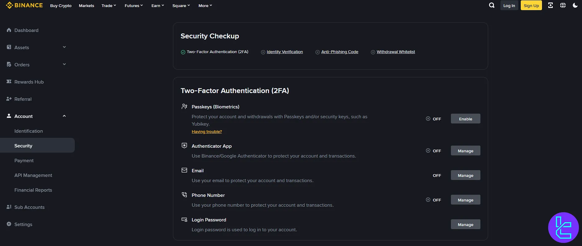 Binance security