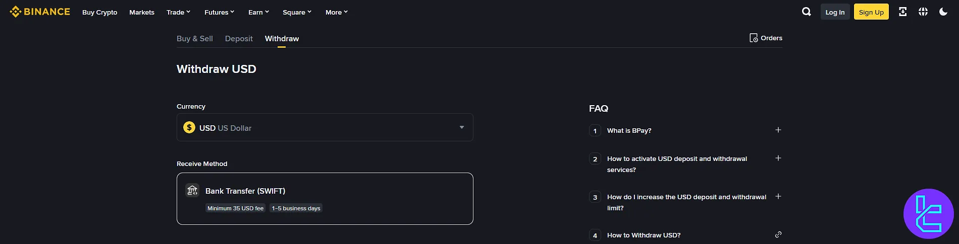 Binance fiat withdrawal