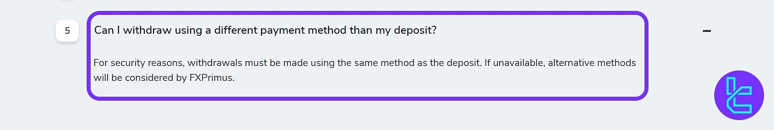 FXPrimus withdrawal