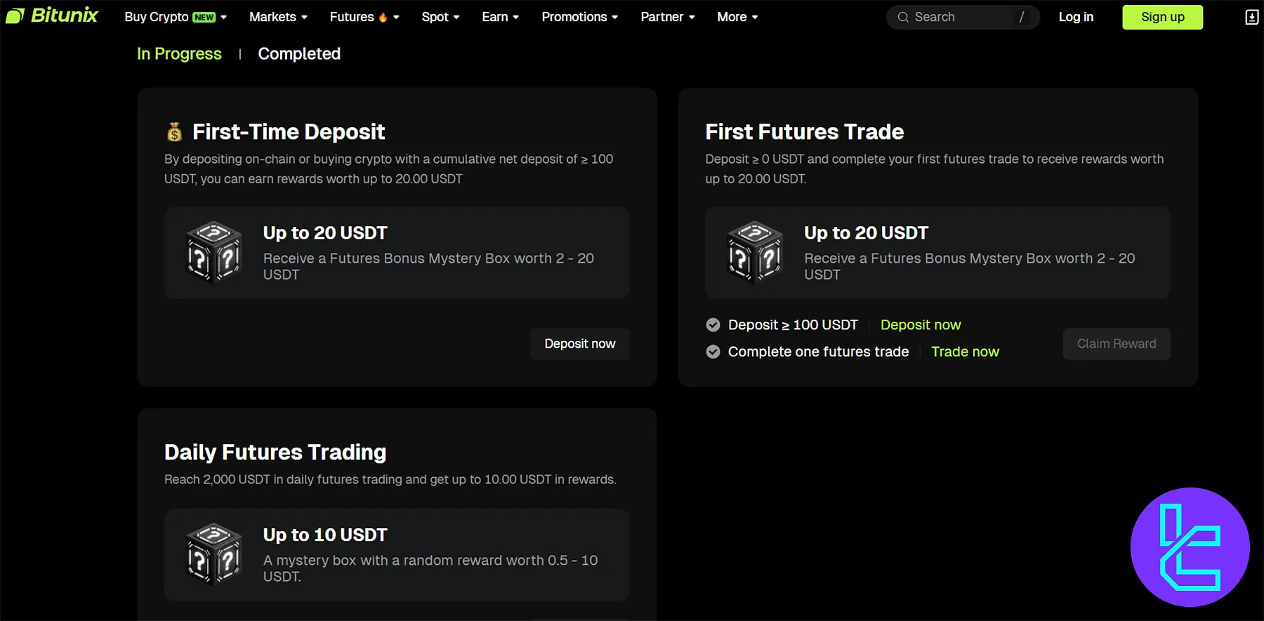 Bitunix Task Center