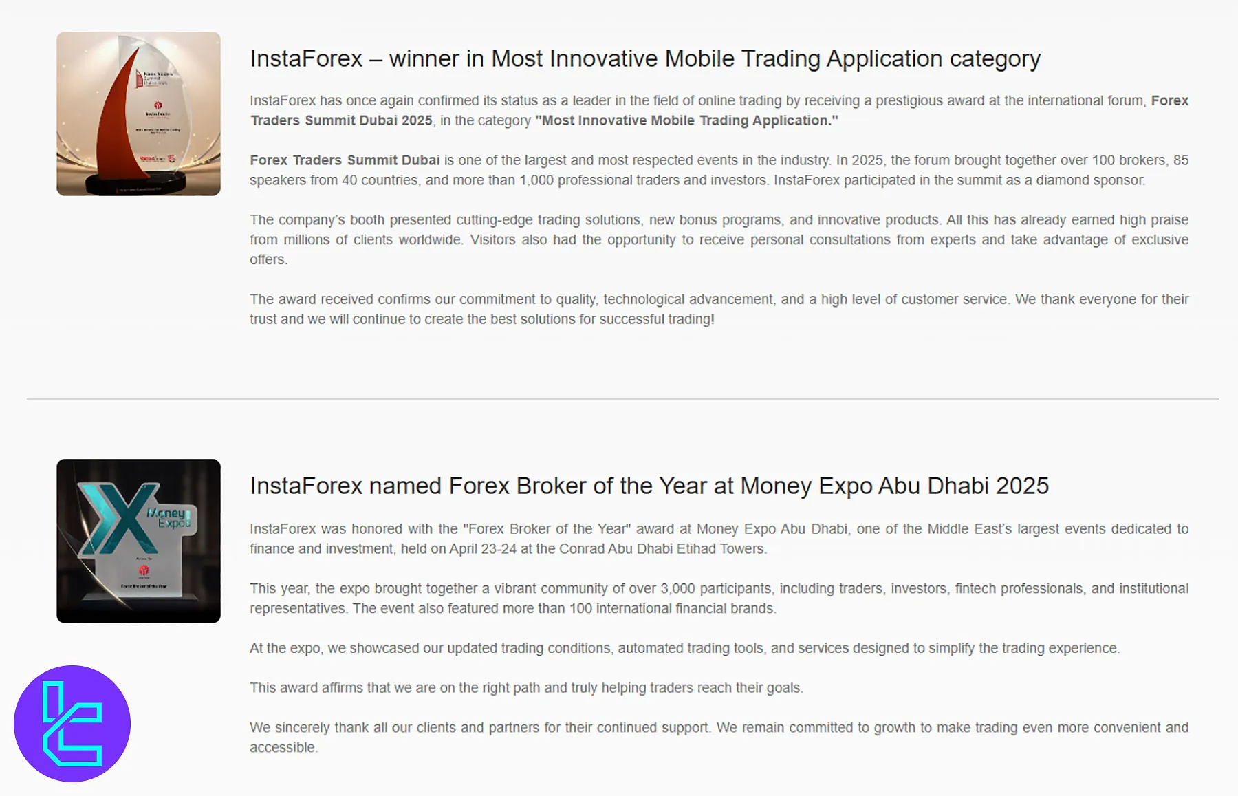 InstaForex NG Awards