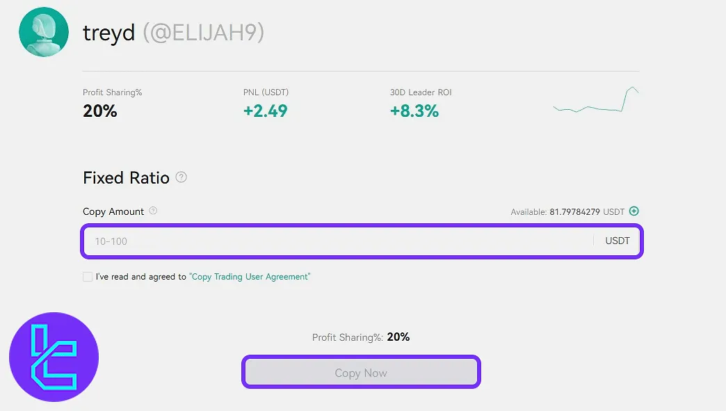 CoinEx mirror trading fixed ratio setup with copy amount and consent