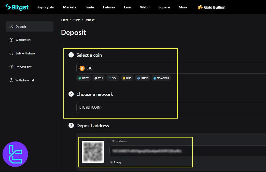 Choosing Bitcoin for Bitget deposit