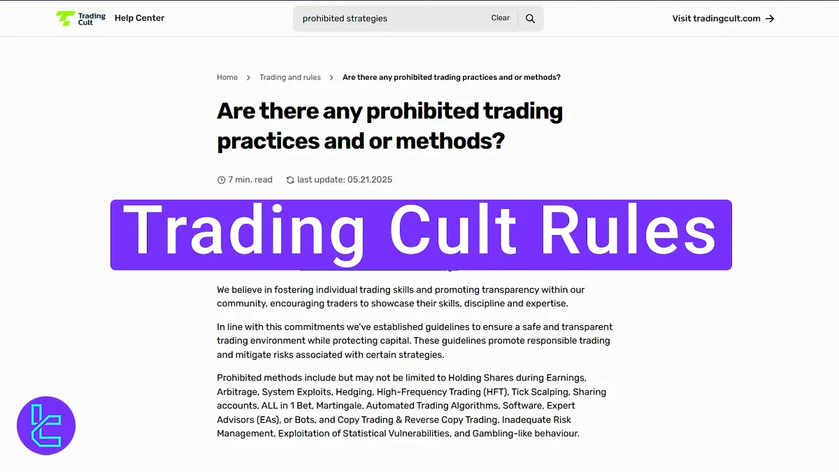 Trading Cult Rules 2025 [Maximum Daily Loss Limit from 4% to 5%]