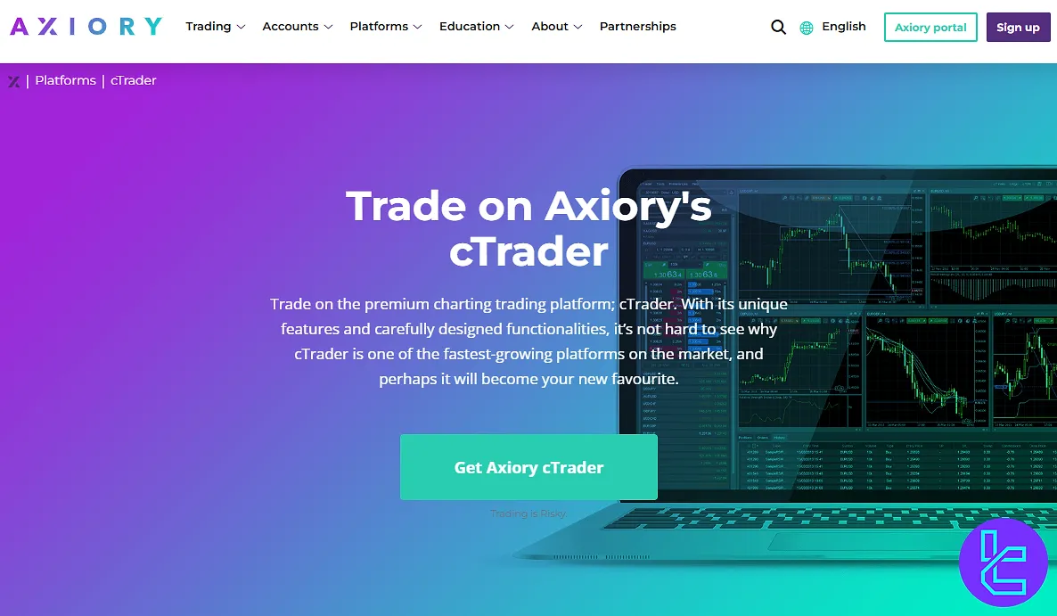 Axiory cTrader download page
