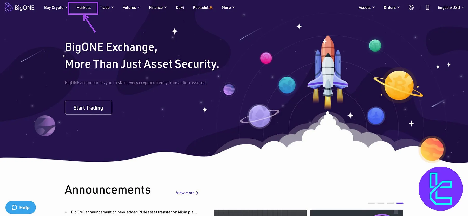 BigONE Exchange Trading Markets