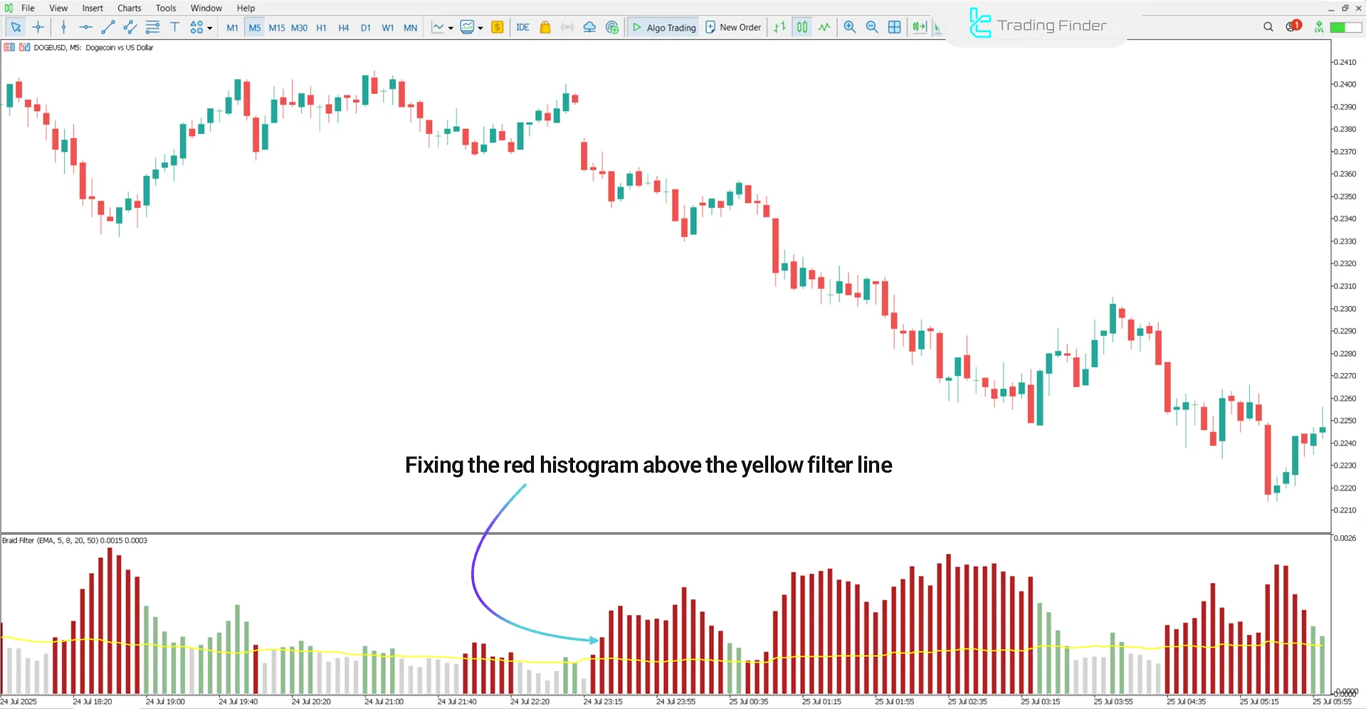 Braid Filter Indicator for MetaTrader 5 – Free Download [TradingFinder] 2