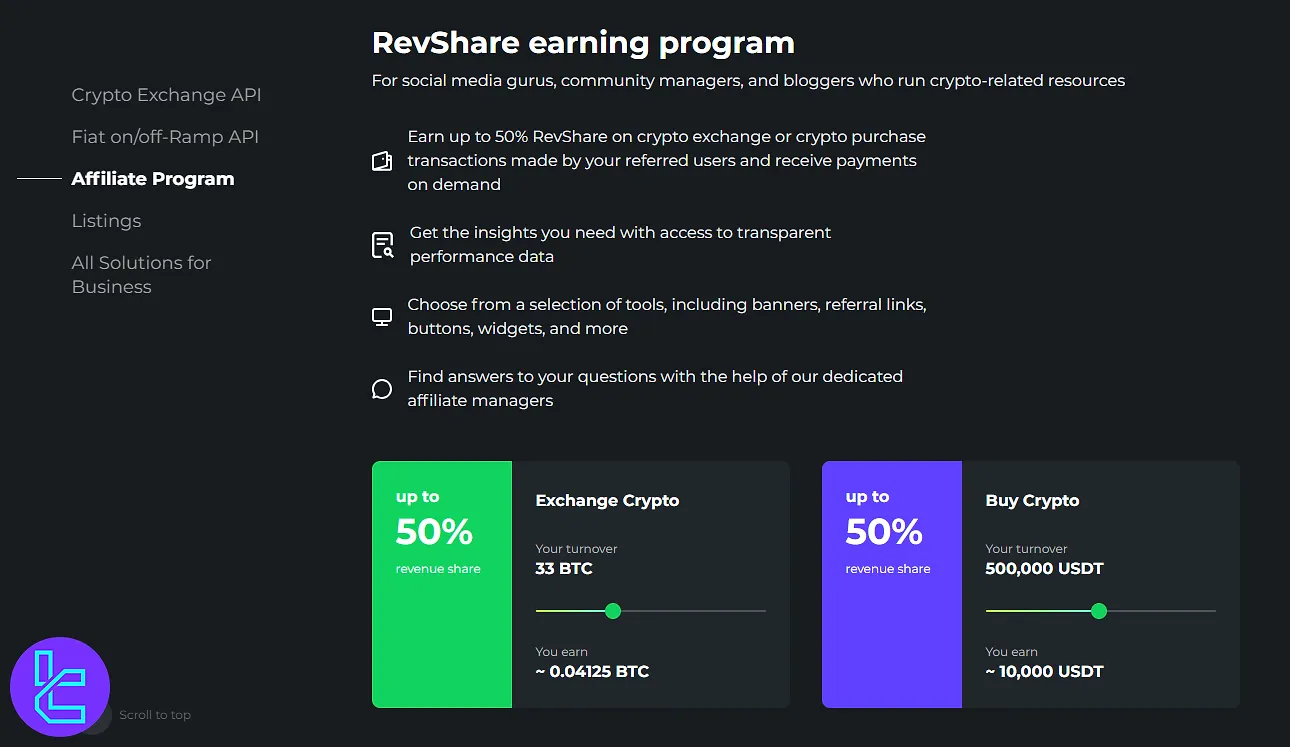 Changelly refferal program