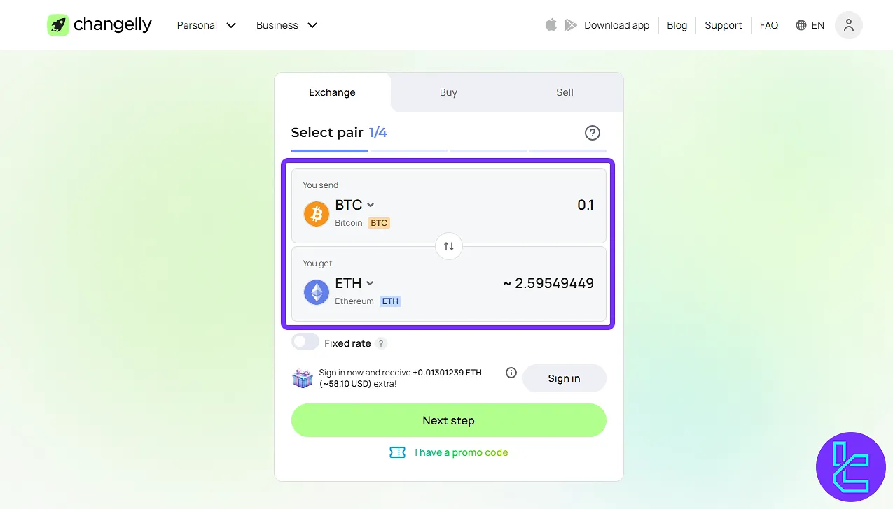 Changelly cryptocurrency swap