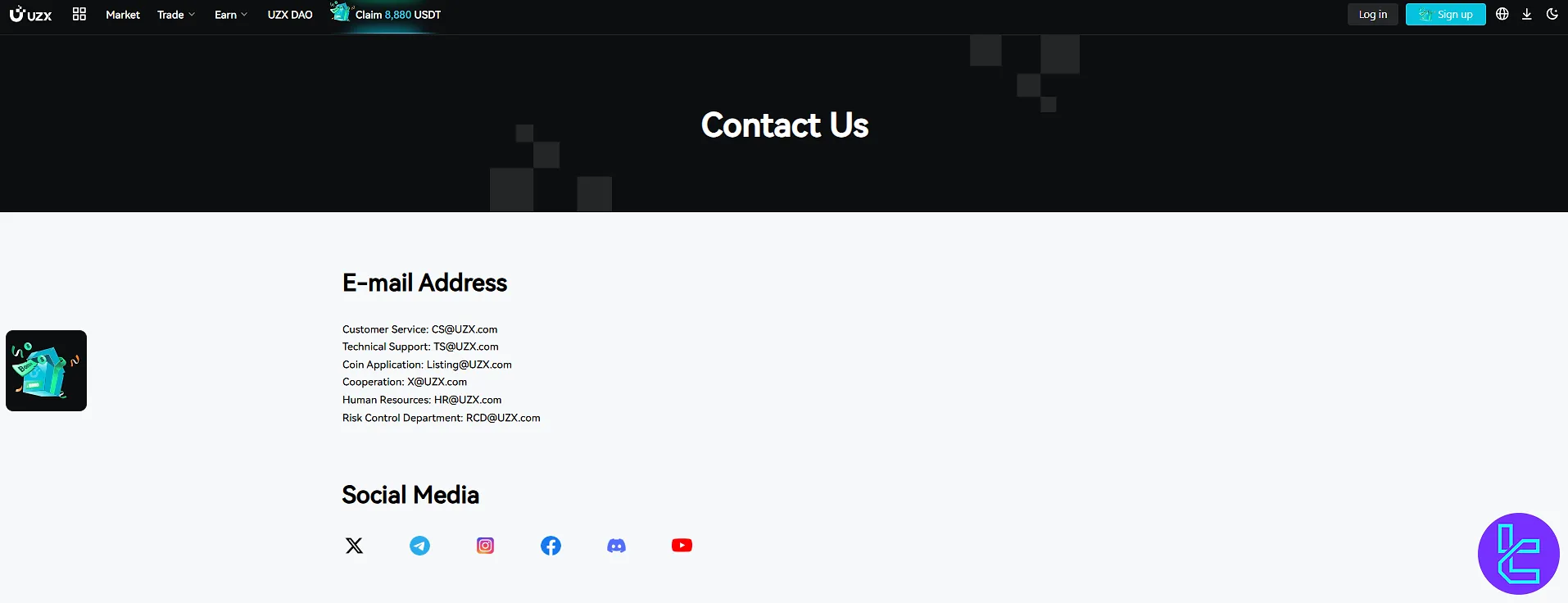 UZX contact methods