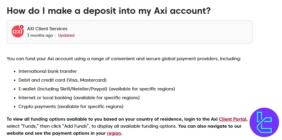 Axi deposit guide