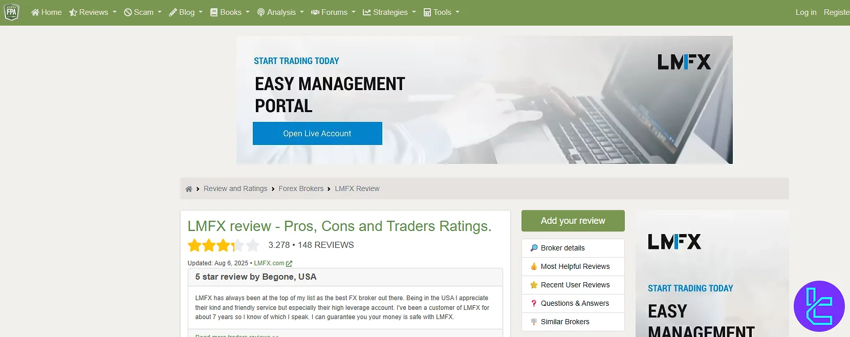 LMFX Review on Forex Peace Army