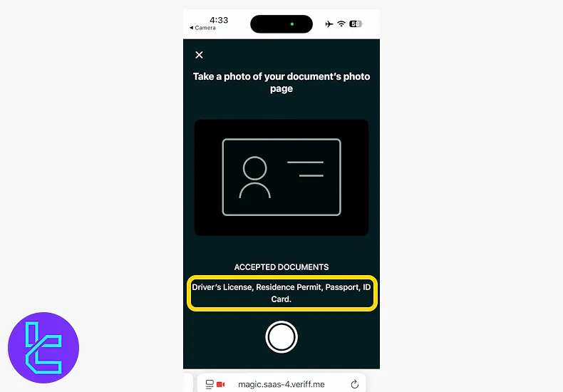 Quant Tekel ID upload document check
