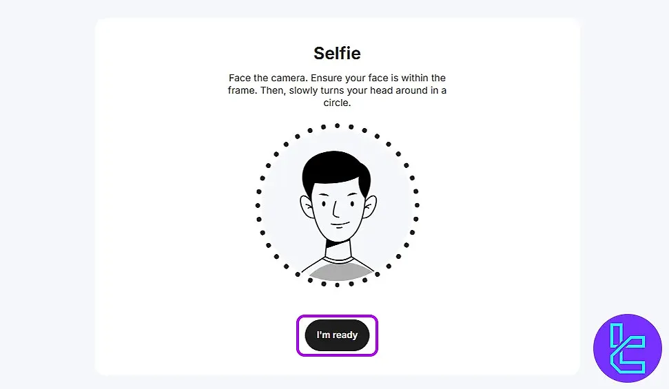 PointPay take a selfie page