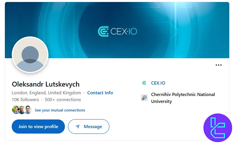 Oleksandr Lutskevych LinkedIn profile