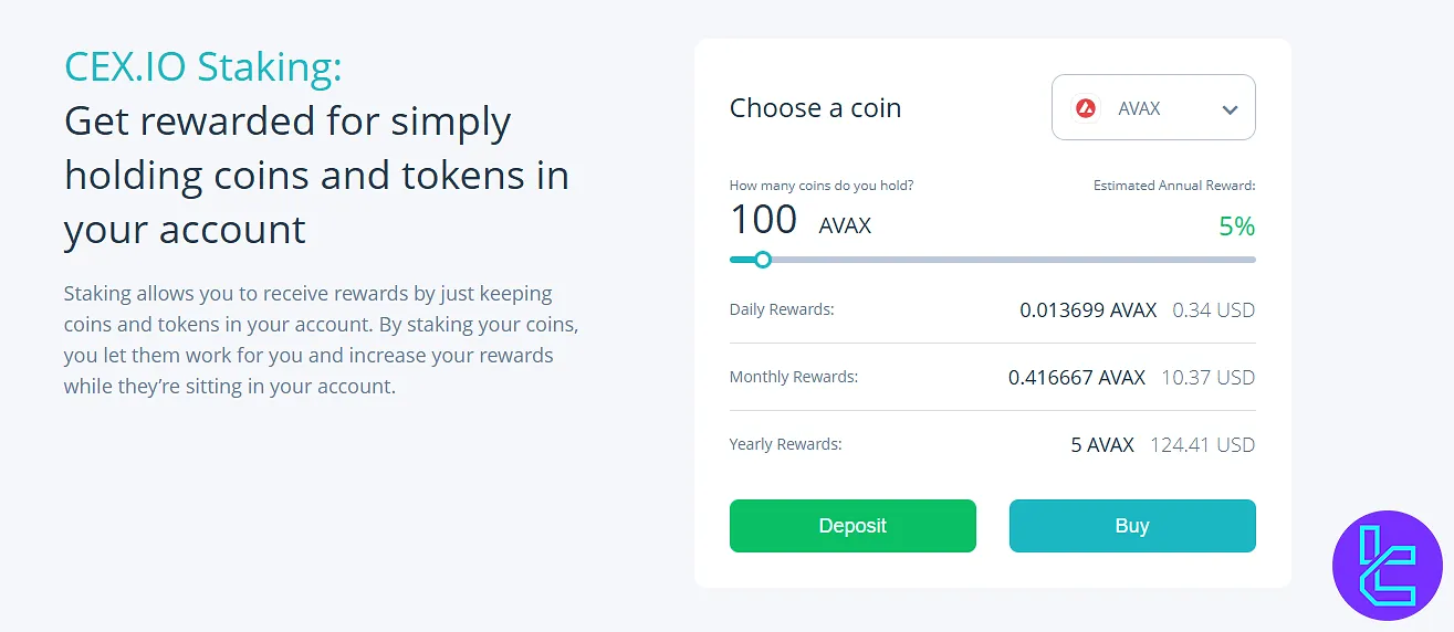 CEX.IO staking service