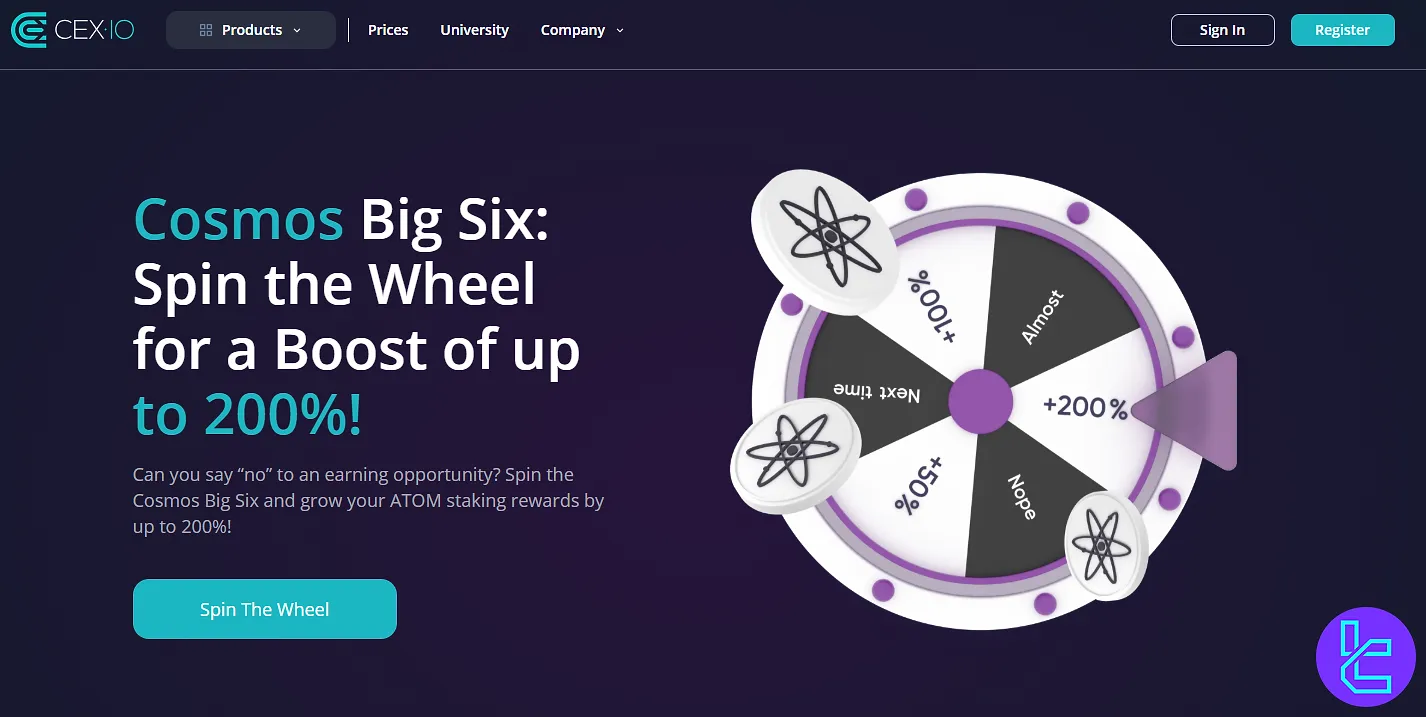 CEX.IO Cosmos Big Six ATOM staking promo