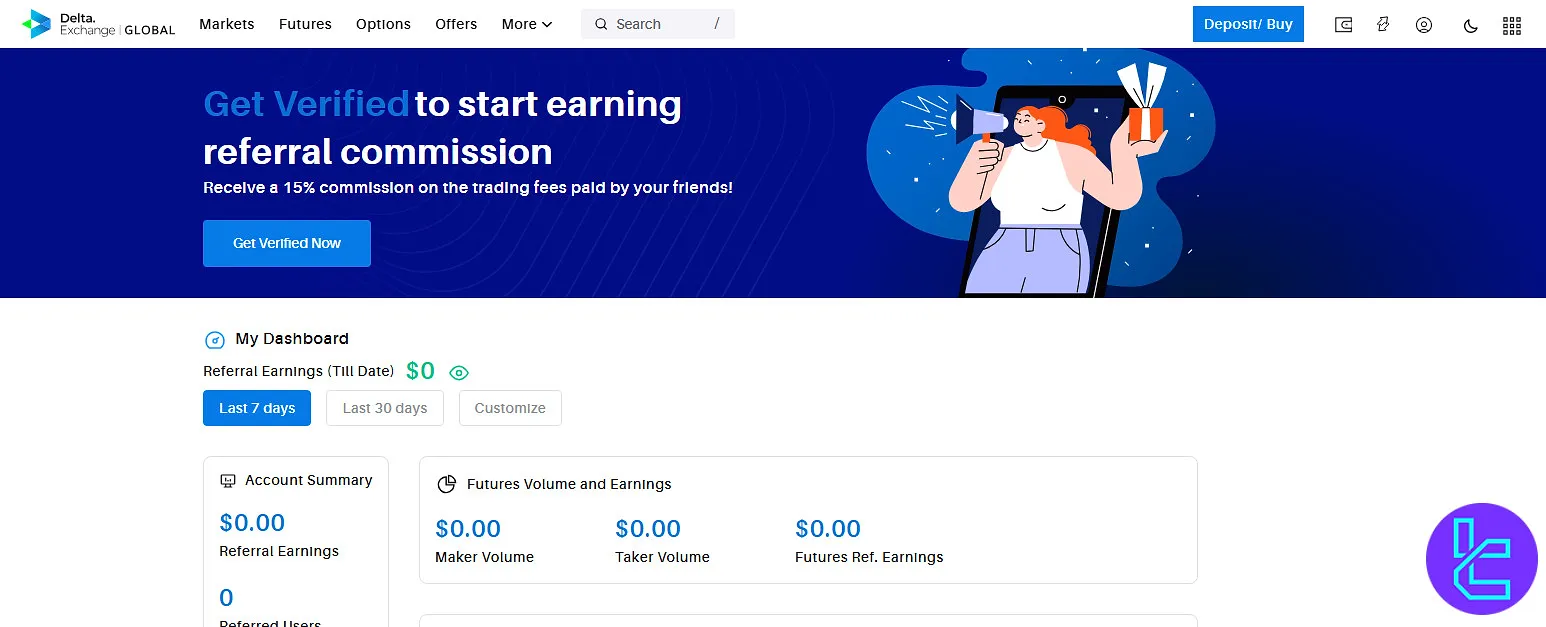 Delta exchange referral program