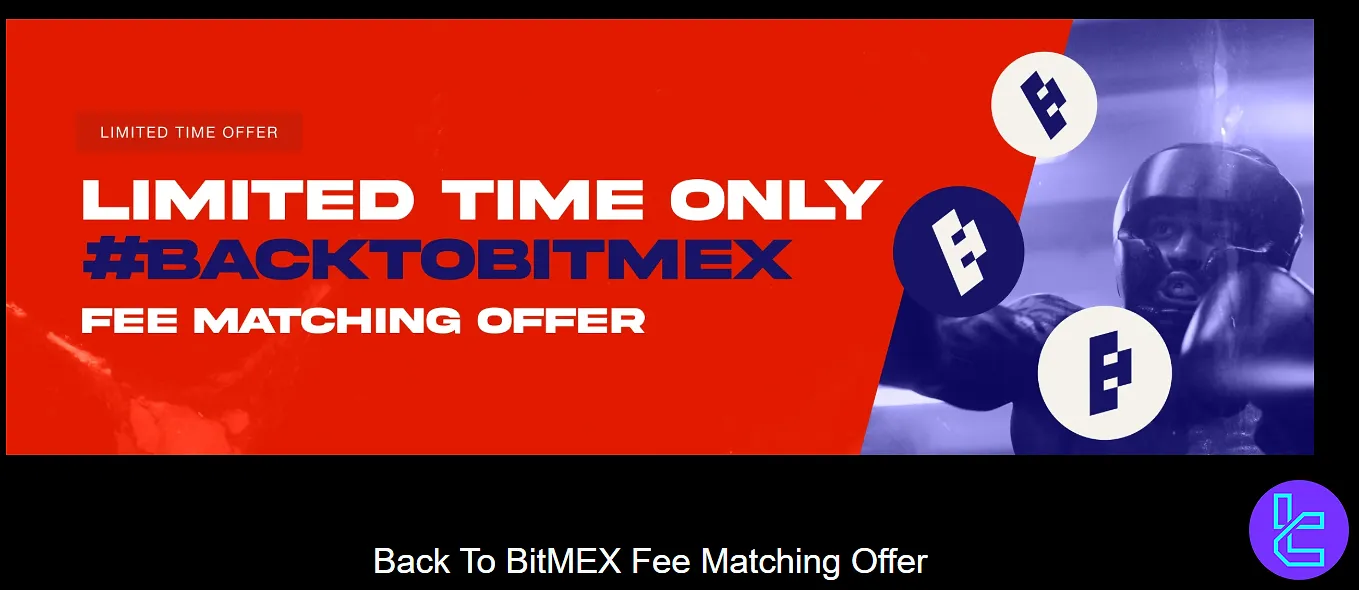 BitMEX Fee Matching Offer page