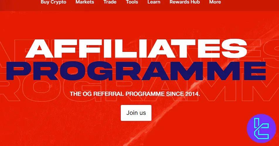 BitMEX Affiliate Programme page