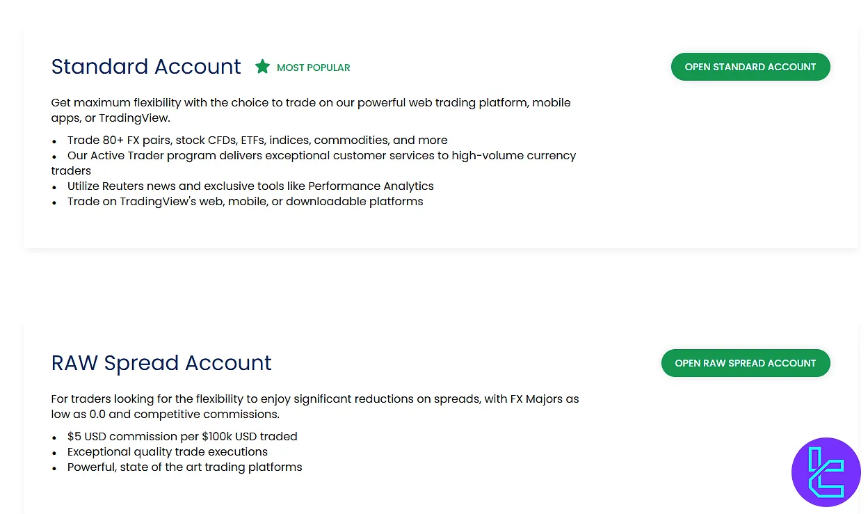 FOREX.com account types