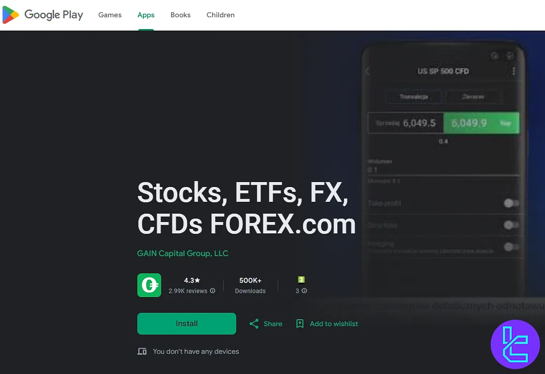 FOREX.com mobile trading app on Google Play